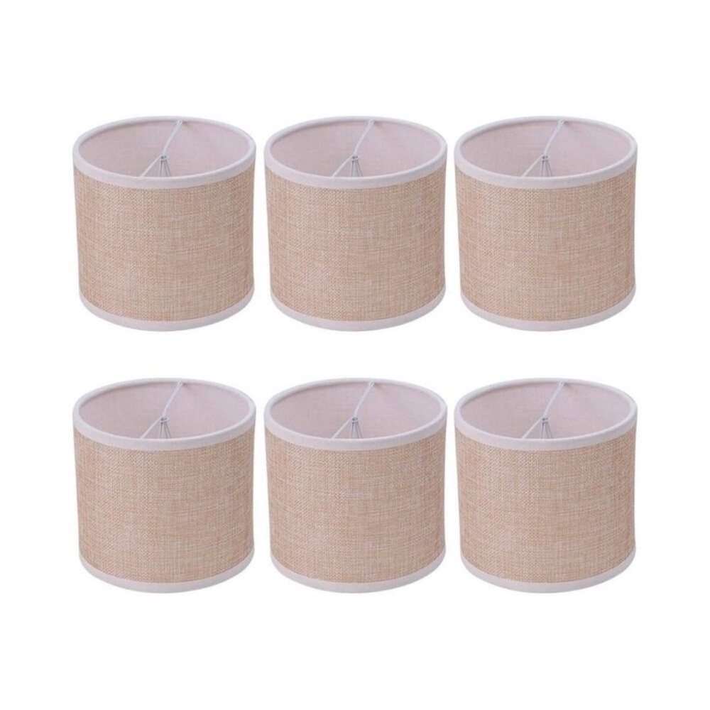 Set of 6 New Lamp Shades, Chandelier Shades Linen New